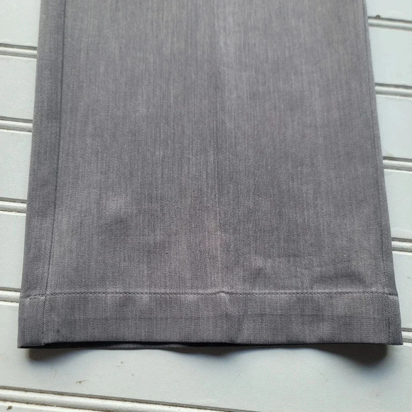 HAGGAR Mens Gray Flat Front Straight Fit Stretch Pants 34X29 - Picture 8 of 13